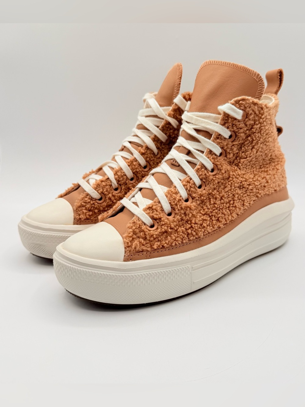 Converse Chuck Taylor All Star Move Platform High Sherpa Tan Women’s 8.5 A04259C - Picture 3 of 10
